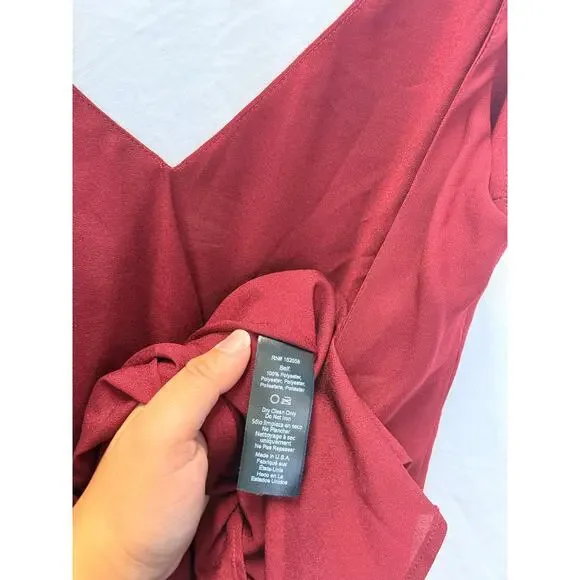 Delfi Collective Lara Ruffle Burgundy Dress XS Fairy Goth Ball Gown Luxury Party - Picture 4 of 5